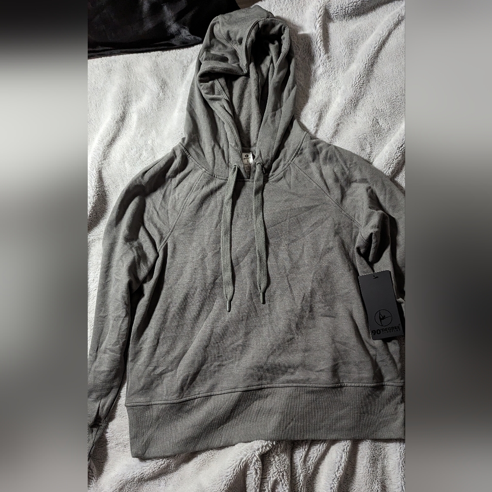 NWT Hoodie Sweatshirt 90 Degree by Reflex Grey